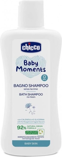 Chicco 2-i-1 brusegel til hår og krop Baby Moments 200 ml