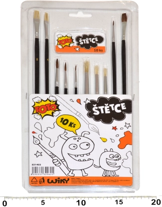 Sæt med pensler til maling - 10 stk.