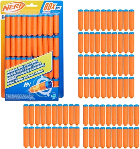 NERF N1 skumprojektiler, sæt med 80 pile