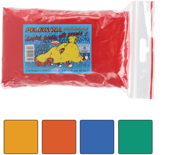 Unisex ungdoms regnslag-poncho
