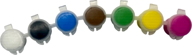 Kraftige farver i bægre med låg