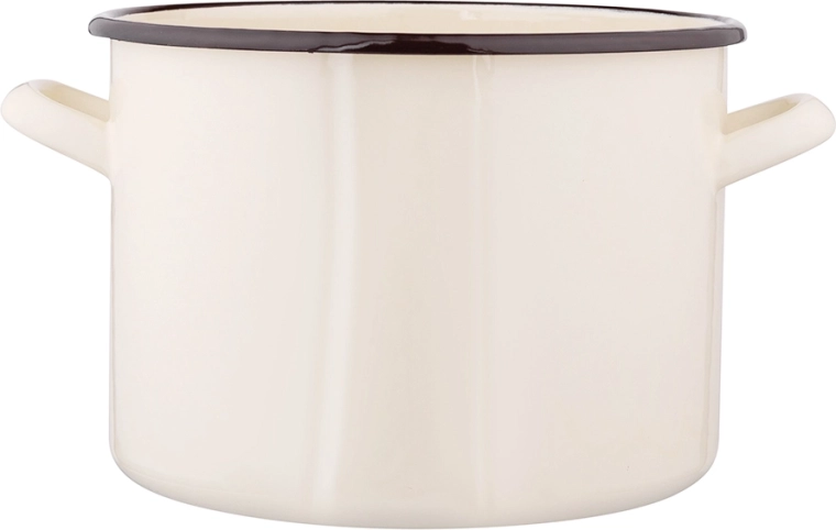 Emaljeret gryde Silesia 4,4 l, diameter 20 cm, cremefarvet