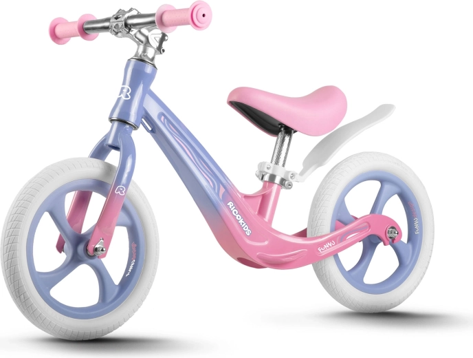 Løbecykel til børn Ricokids Funnu magnesium 12” med EVA-hjul