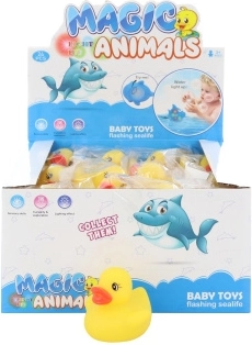 Lysende badeand til badekarret