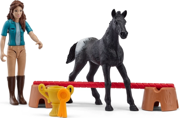 Schleich pocket set sejr i turneringen med Lisa og føllet Flocke - 1 stk.