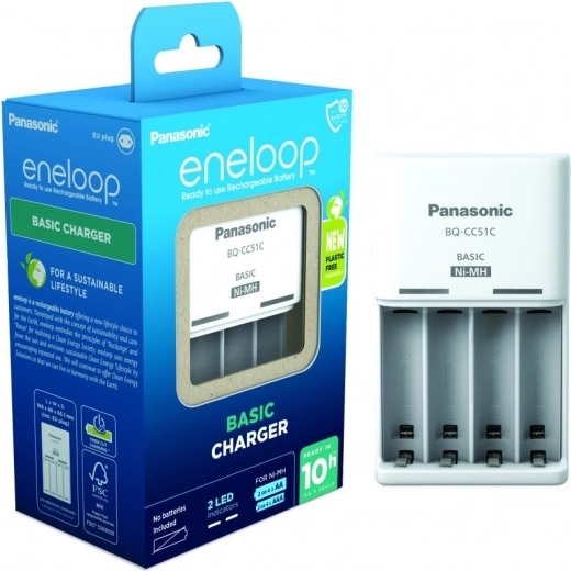 Eneloop basic oplader uden AA/AAA-akkumulatorer