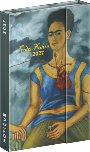 Notique ugentlig magnetisk kalenderbog Frida Kahlo 2027, 11 × 16 cm