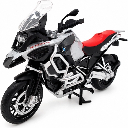 Modelmotorcykel MSZ BMW R1250GS Adventure sølv 1:12 - 1 stk.
