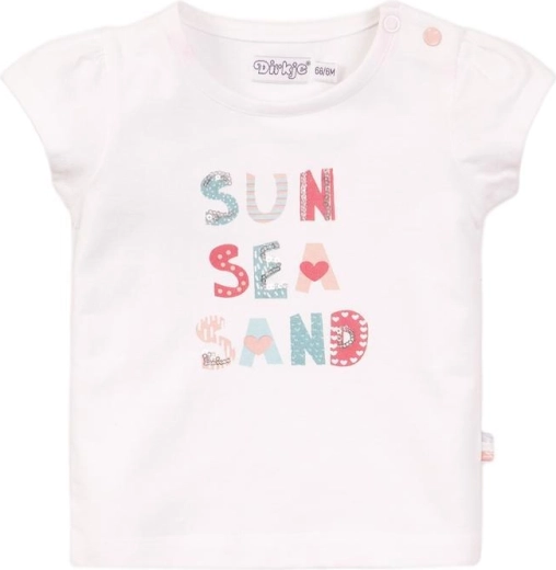 Dirkje børne-T-shirt med korte ærmer i hvid