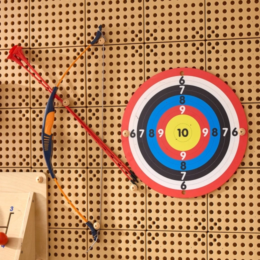Farverig målskive med tydelig pointangivelse 6–10