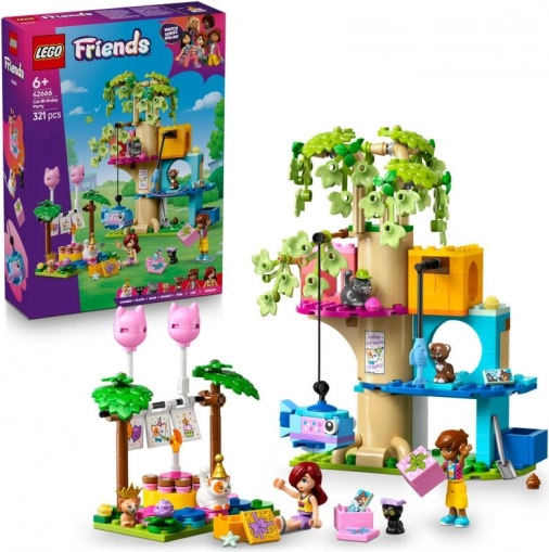 Lego Friends kattefødselsdag og træhus