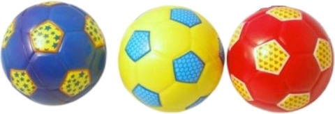 Blød børnebold med mariehøne-motiv 11 cm