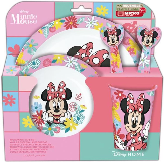 Plast spisesæt MINNIE, 5 dele