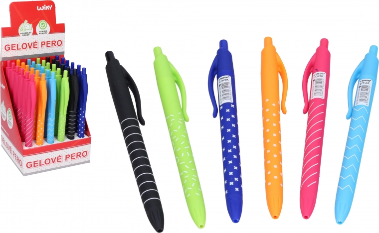 Gelpenn med blå blæk 0,7 mm