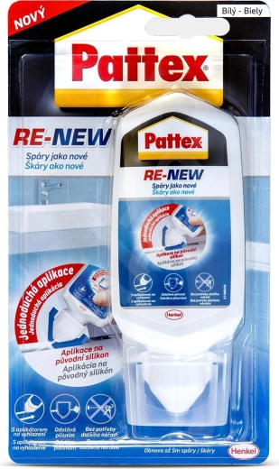 Reparationssilikone hvid 80 ml PATTEX RE-NEW