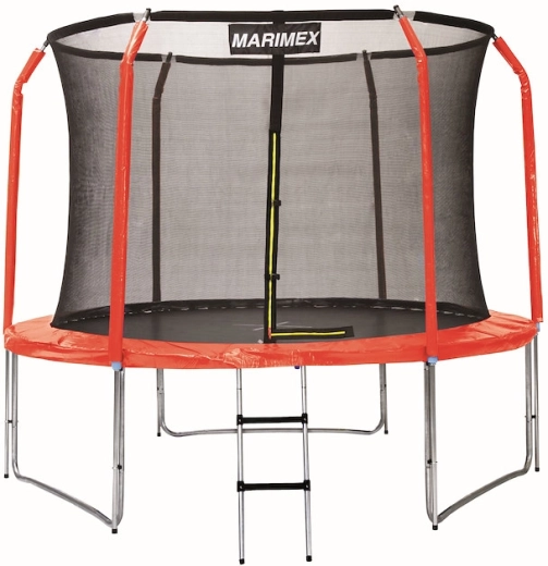 Sæt med fjederkantpude og beskyttelsesærmer til trampolin 366 cm – rød