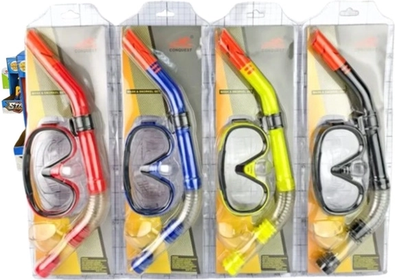 Sæt med dykkermaske og snorkel til snorkling