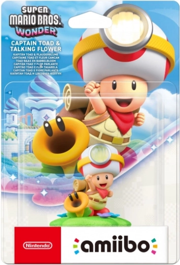 Amiibo Super Mario Bros. Wonder Captain Toad og Talking Flower