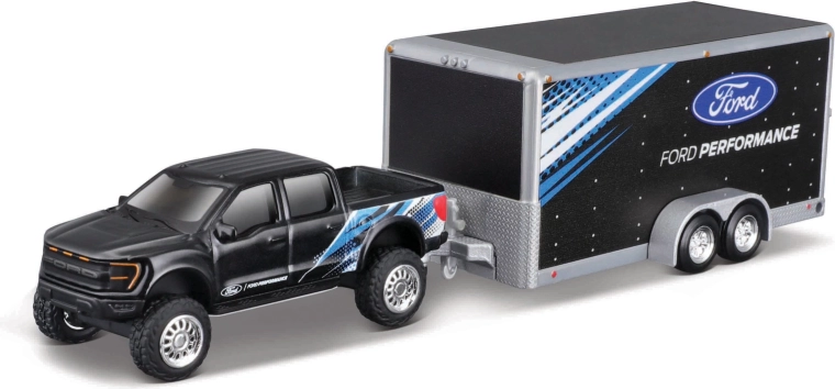 Maisto Ford F-150 SVT Raptor med anhænger 1:64