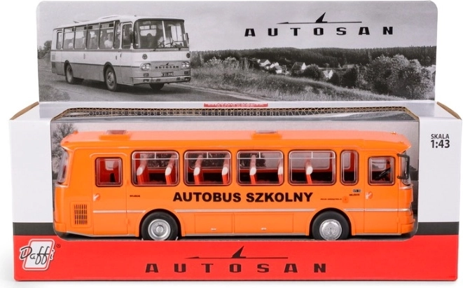 Samlermodel af bussen Autosan H9-20 i skoleudførelse