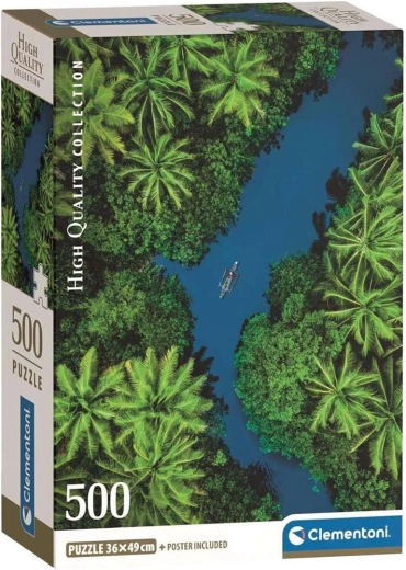 Clementoni puslespil Flod i tropisk jungle 500 brikker