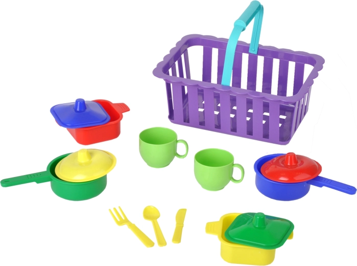 Farverigt sæt til realistisk køkkenleg