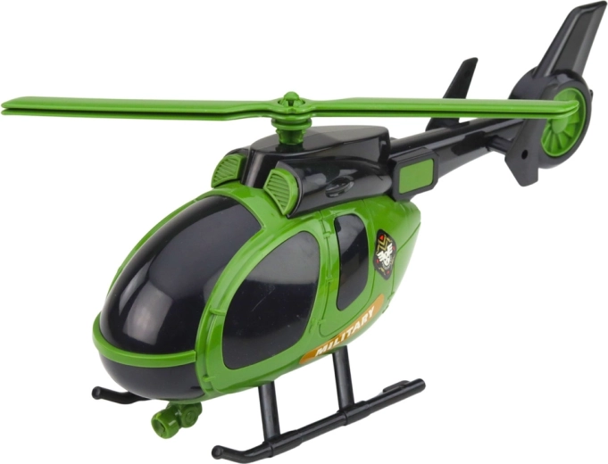 Helikopter og militær sportsvogn til forskellige missioner