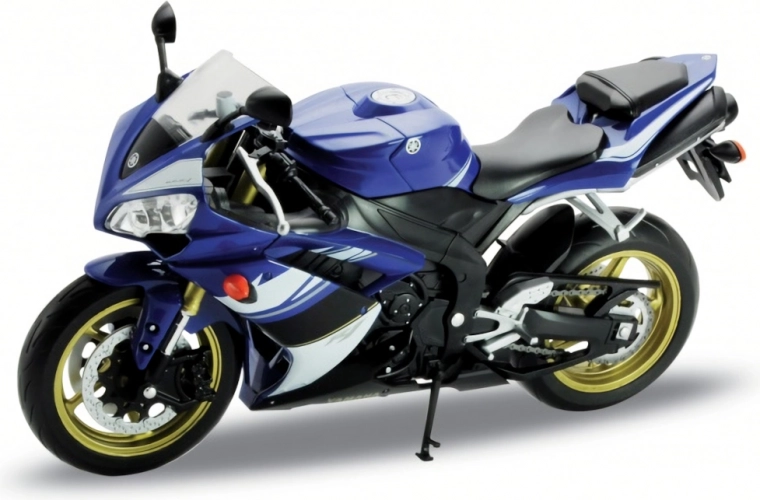 Welly motorcykel Yamaha YZF‑R1 1:10 blå