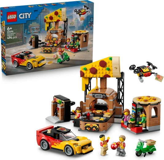 LEGO City pizzalevering med køretøjer