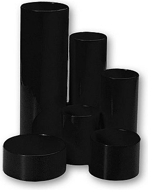 Plastisk rund holder til skriveredskaber CONCORDE, 6-delt, sort