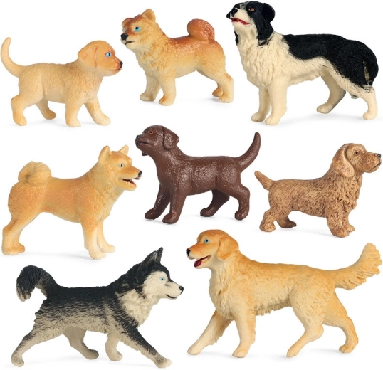 Realistiske hundefigurer af forskellige racer
