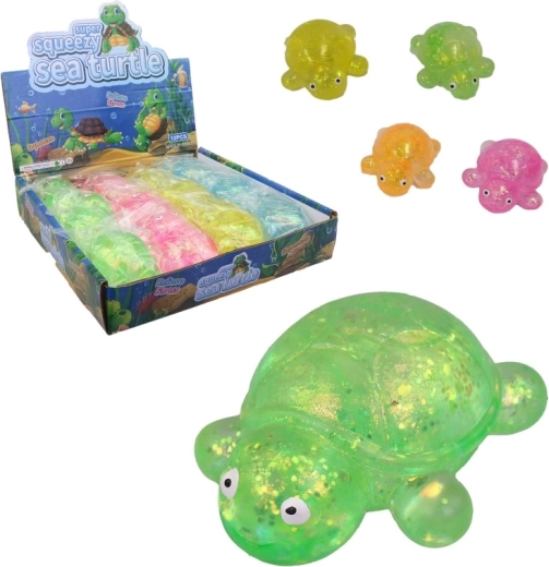 Super squeezy havskildpadde – klemme-anti-stress legetøj (12 stk.)