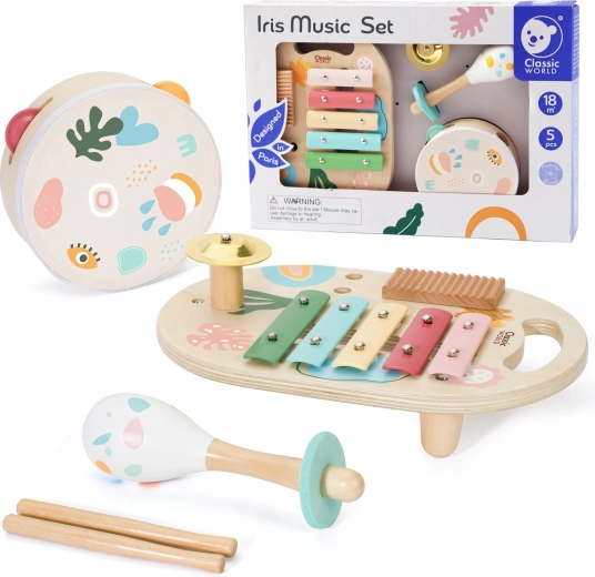 Classic World sæt med musikinstrumenter til børn, 5 dele
