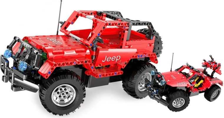 2-i-1 byggesæt med realistiske funktioner