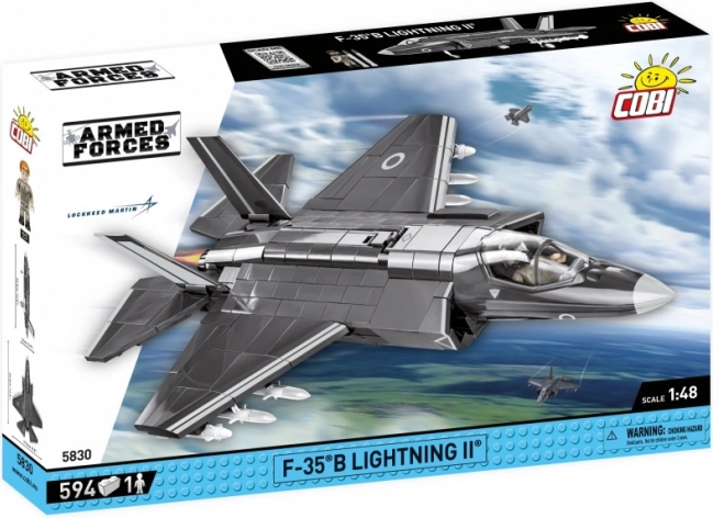 Model af kampflyet F-35B Lightning II fra klodser