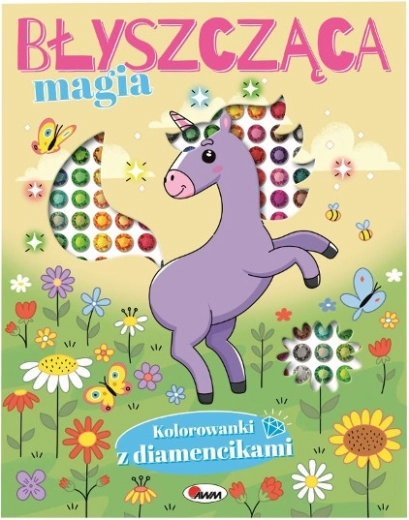 Glimtrende magisk malebog med diamanter