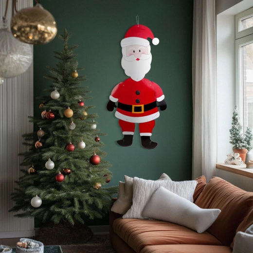 Julepapirdekoration med julemanden, 90 cm