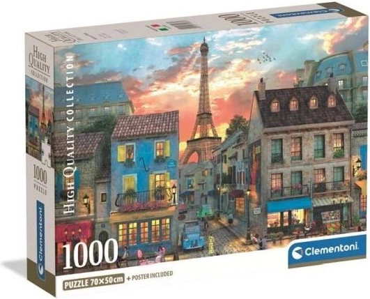 Clementoni-puslespil Gader i Paris, 1000 brikker