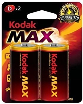 Kodak Alkaline Max alkaline batterier D 1,5 V, 2 stk