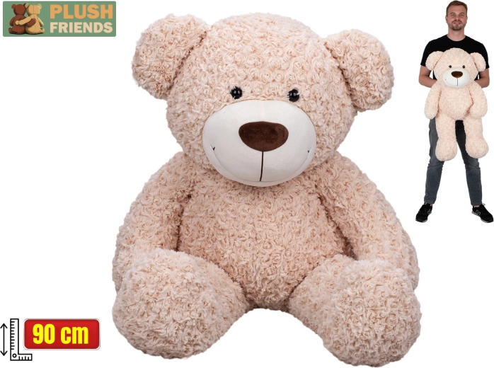 Plush Friends plysset bamse beige 90 cm