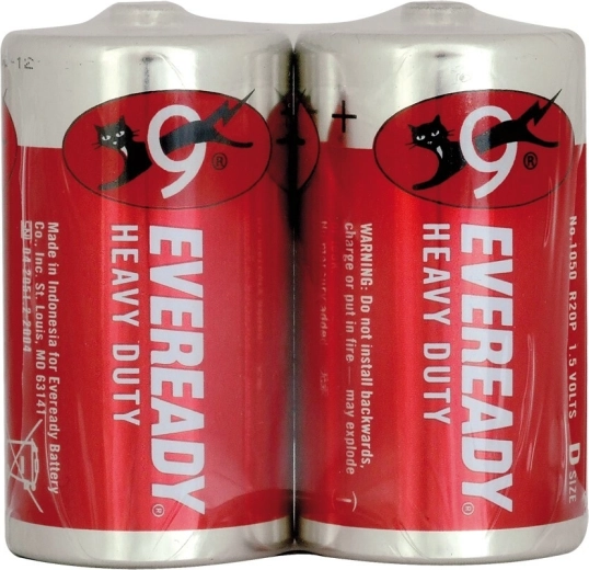 Energizer Eveready Heavy Duty Red batterier D R20 1,5 V, 2 stk.