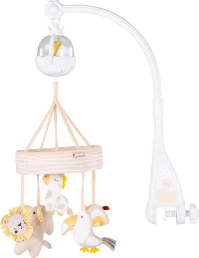 Chipolino musikuro til barneseng med projektor lion & friends