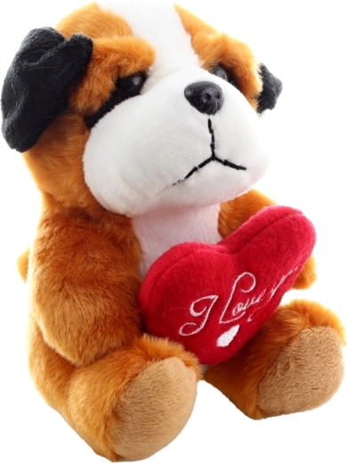 Broderet hjerte med kærlighedserklæring