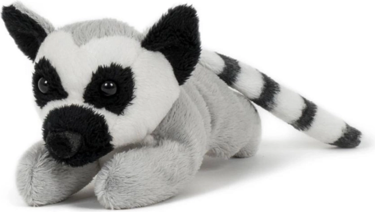 Bamselemur, ringhalet lemur, liggende, 18 cm