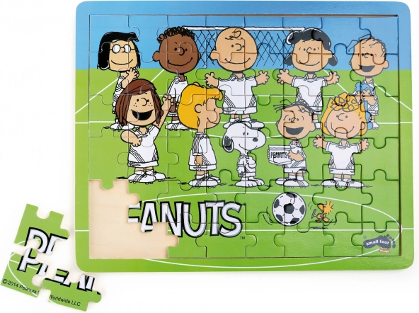 Træpuslespil Snoopy og fodbold