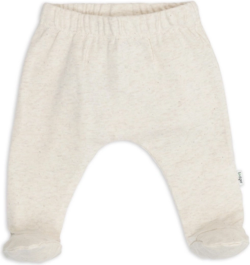 Lodger nyfødt sweatpants med fødder melange birch 50
