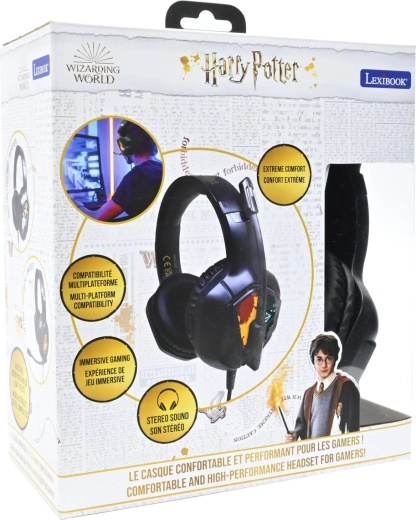 Kablede gaming-hovedtelefoner Harry Potter med lyseffekter og mikrofon