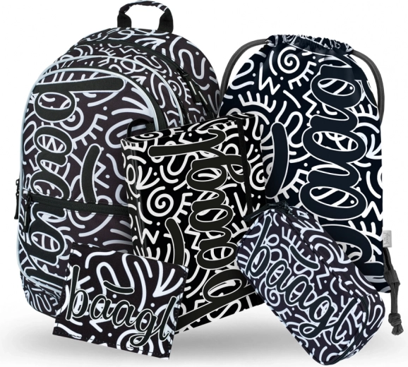 Skolesæt Baagl Core Element: rygsæk, penalhus, pose, mapper, pung