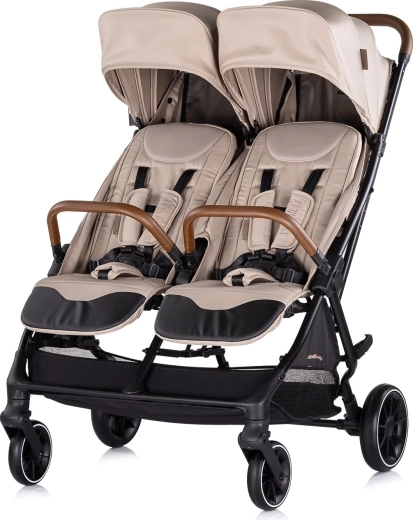 Dobbelt klapvogn Chipolino Twinity Tiramisu