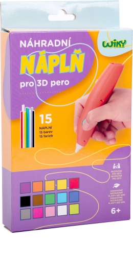 Reservefilament til 3D-pen WIKY 15x3 m (tjekkisk emballage)